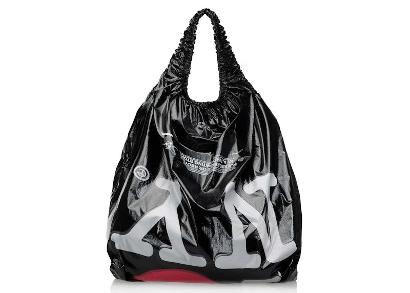 Telfar Jumbo New York Plastic Bag Black