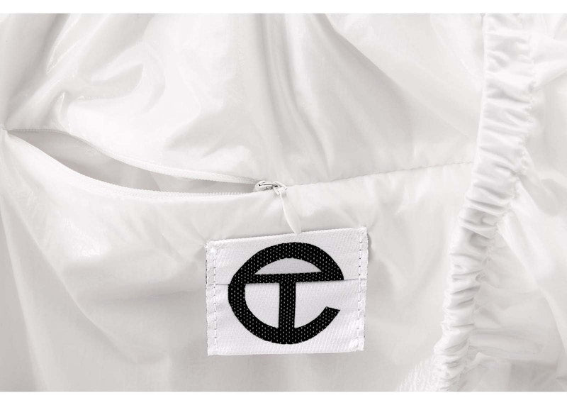 Telfar Jumbo Smiley Face Plastic Bag White