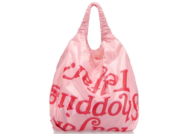 Telfar Jumbo Thank You Plastic Bag Pink