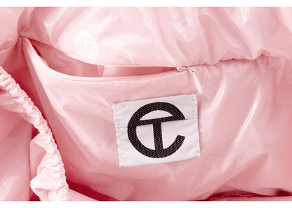 Telfar Jumbo Thank You Plastic Bag Pink