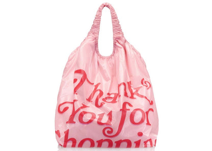 Telfar Jumbo Thank You Plastic Bag Pink