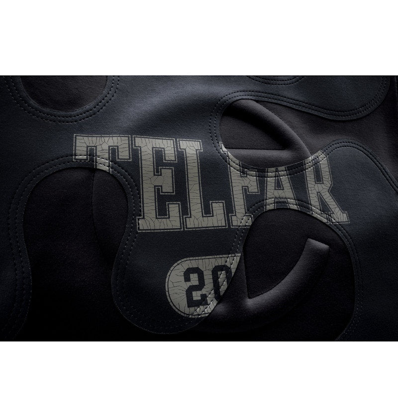 Telfar Large Camo Shopping Bag Black/Off Black