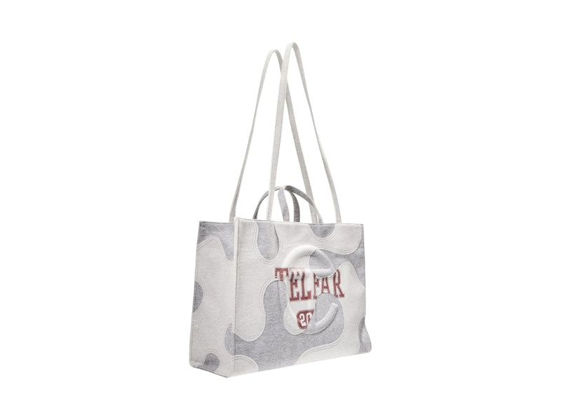 Telfar Large Camo Shopping Bag Heather Grey