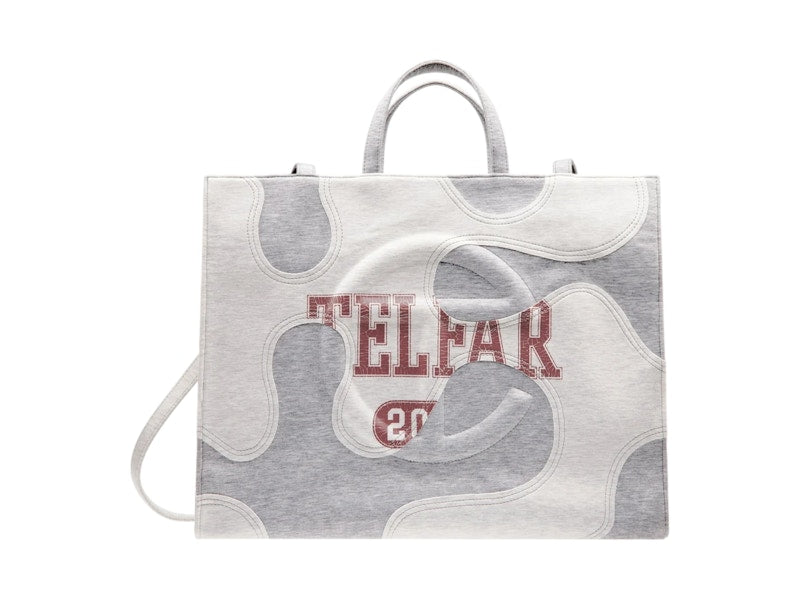 Telfar Large Camo Shopping Bag Heather Grey