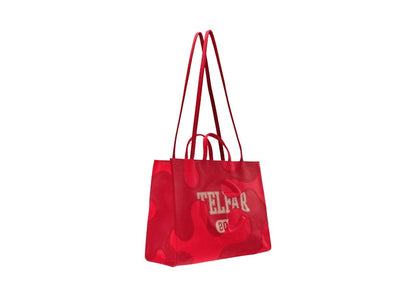 Telfar Large Camo Shopping Bag Red