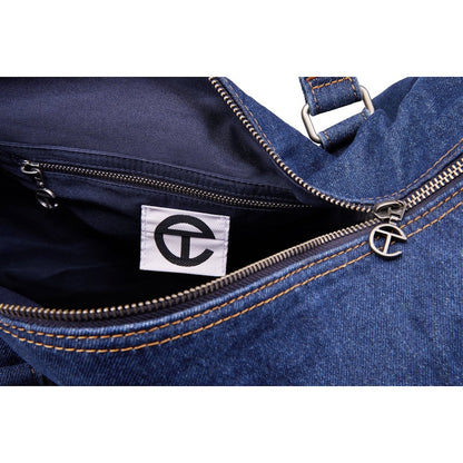 Telfar Large Denim Duffle Blue