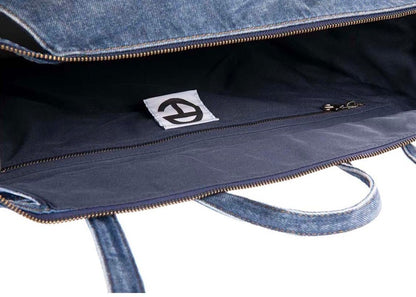 Telfar Large Denim Shopping Bag Blue
