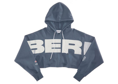 Telfar Liberia Crop Hoodie Navy