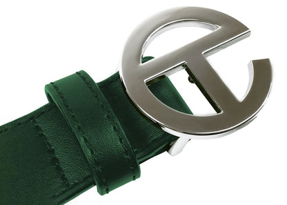 Telfar Logo Belt Dark Olive