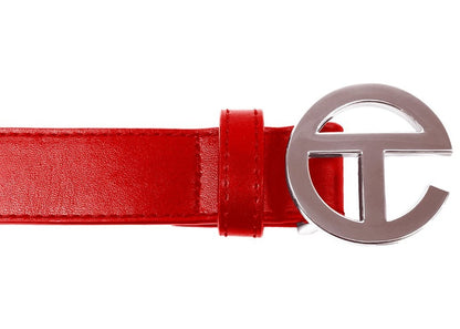 Telfar Logo Belt Red