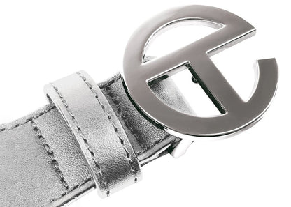 Telfar Logo Belt Silver