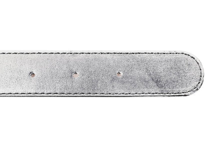 Telfar Logo Belt Silver