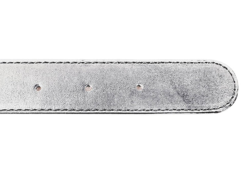 Telfar Logo Belt Silver