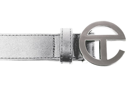 Telfar Logo Belt Silver