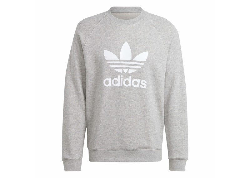adidas Adicolor Classics Trefoil Crewneck Sweatshirt Medium Grey Heather