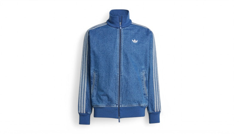 adidas Adicolor Denim Firebird Track Top Medium Blue Denim