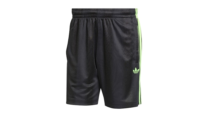 adidas Adicolor Jacquard Shorts Black Signal Green
