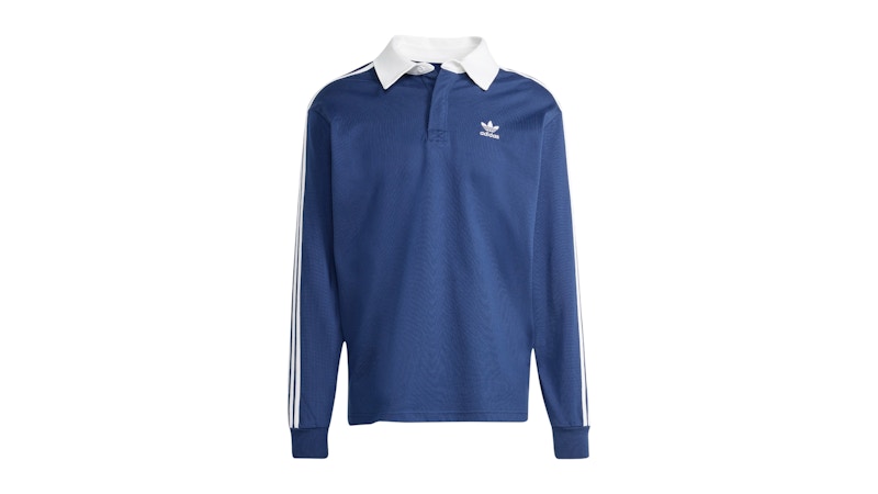 adidas Adicolor Rugby Polo Shirt Night Indigo White