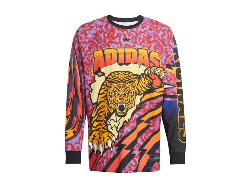 adidas Adilenium Season 3 Long Sleeve Graphic Tee Better Scarlet/Energy Ink