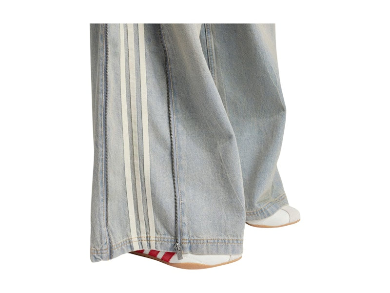 adidas Adilenium Season 3 Zip Washed Denim Pants Light Denim
