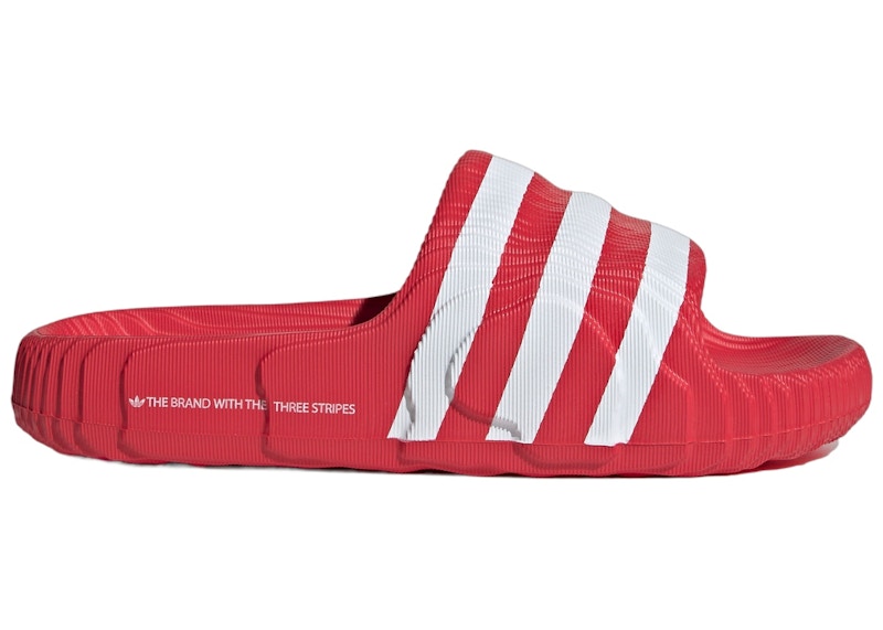 adidas Adilette 22 Slides Better Scarlet Cloud White