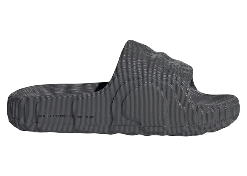 adidas Adilette 22 Slides Grey Five Core Black (GS)