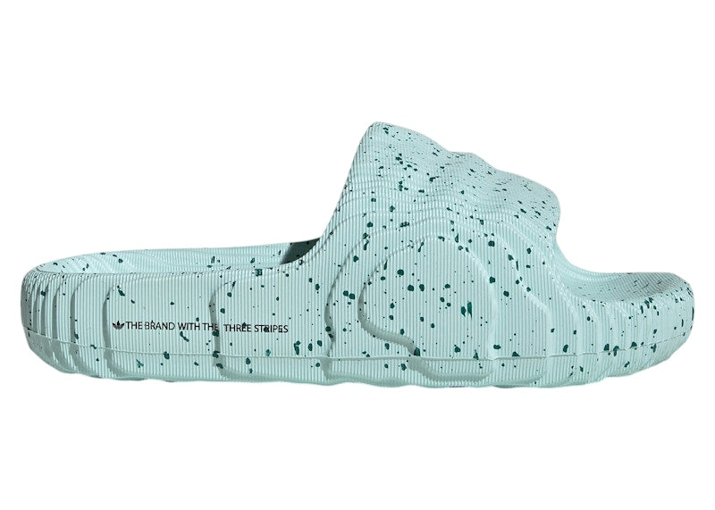 adidas Adilette 22 Slides Semi Flash Aqua Core Black Active Green (Women's)