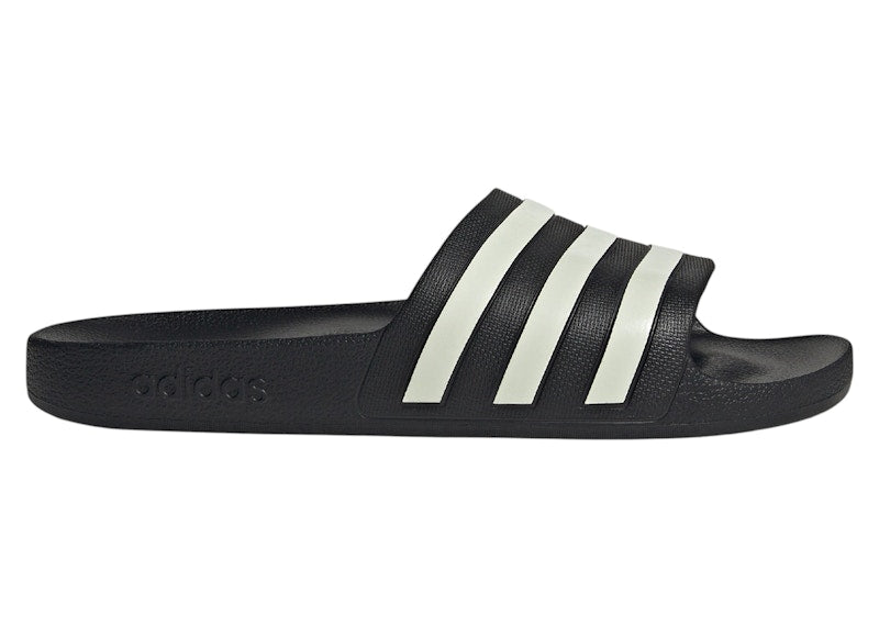 adidas Adilette Aqua Slides Black Ivory