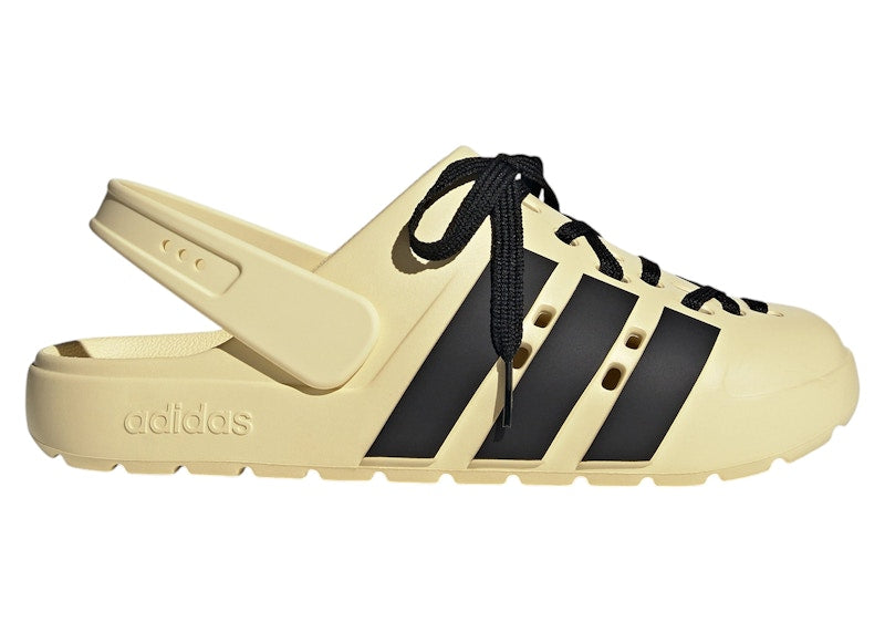 adidas Adilette Clog 2.0 Warm Vanilla Core Black Gold Metallic