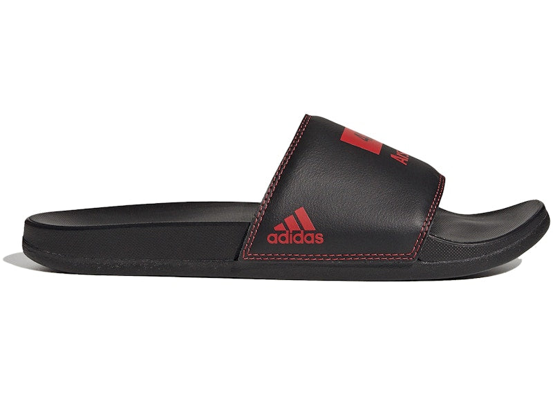 adidas Adilette Comfort Slides 424 Arsenal FC Black Scarlet