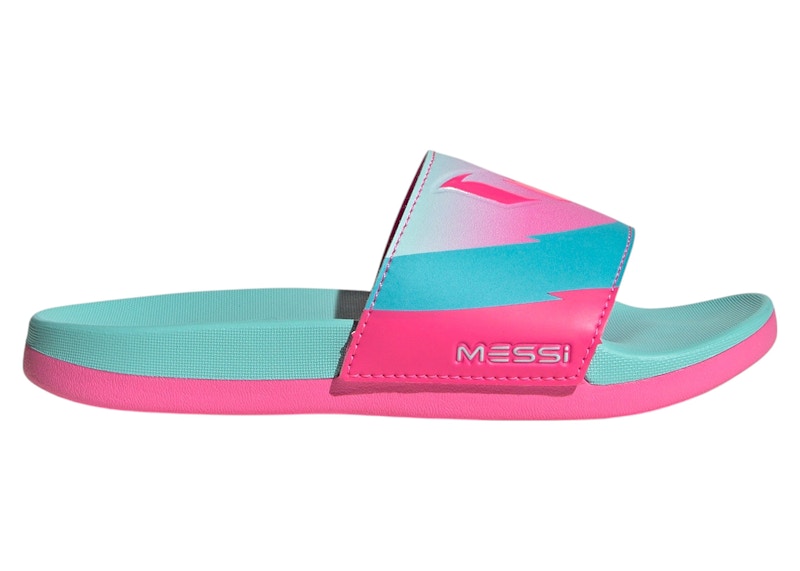 adidas Adilette Comfort Slides Cloud White Core Black Silver Metallic (GS)