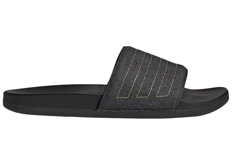 adidas Adilette Comfort Slides Core Black Preloved Yellow