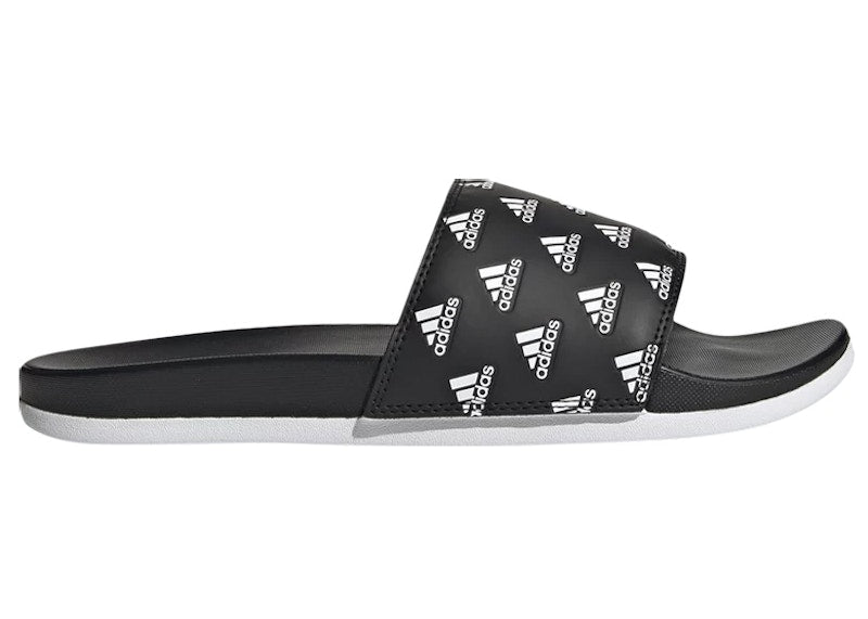 adidas Adilette Comfort Slides Print Core Black Cloud White