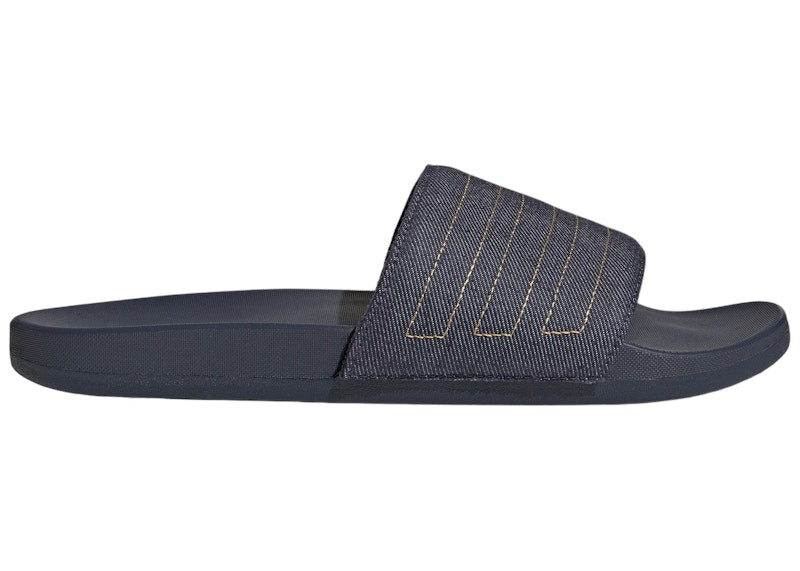adidas Adilette Comfort Slides Shadow Navy Preloved Yellow