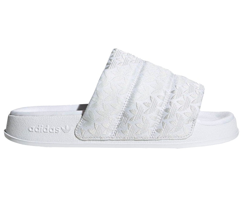 adidas Adilette Essential Slides Triple White (Women's)
