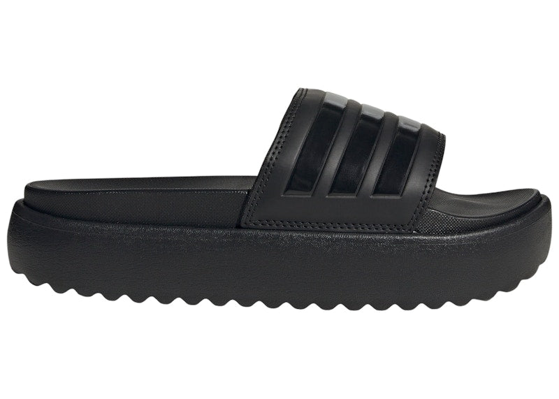 adidas Adilette Platform Slides Core Black (Women's)