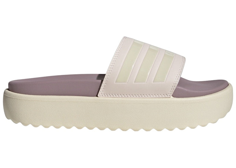 adidas Adilette Platform Slides Putty Mauve Wonder White Preloved Fig (Women's)