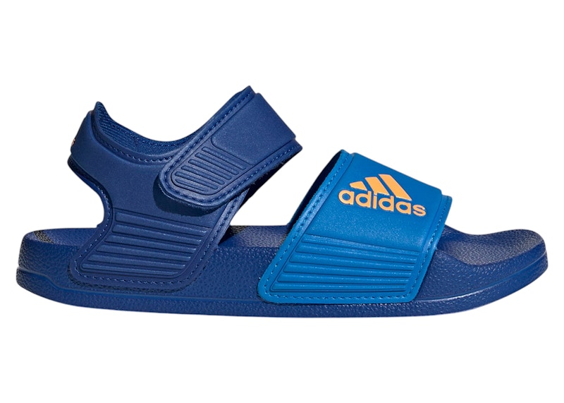 adidas Adilette Sandals Royal Blue Flash Orange Blue Rush (GS)