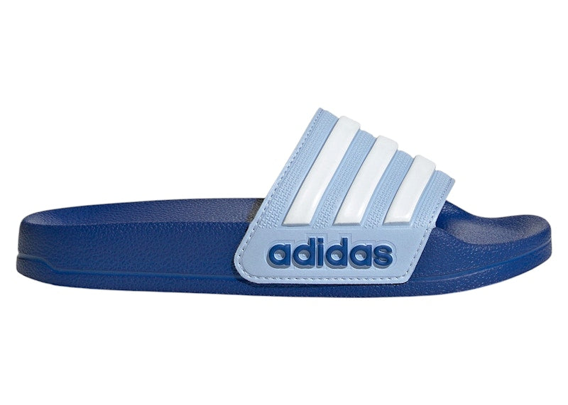 adidas Adilette Shower Slides Blue Dawn Cloud White Royal Blue (GS)