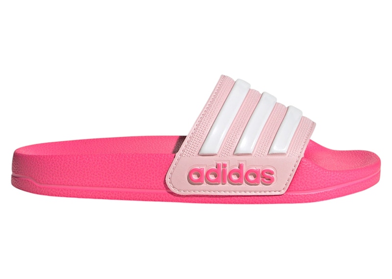 adidas Adilette Shower Slides Clear Pink Cloud White Lucid Pink (GS)