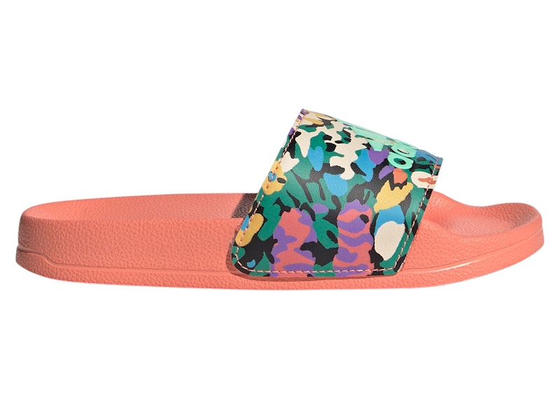 adidas Adilette Shower Slides Coral Fusion Pulse Mint (GS)