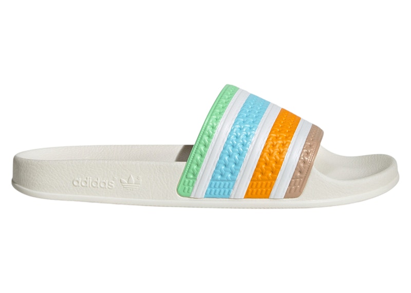 adidas Adilette Slides Bliss Blue Cloud White Off White