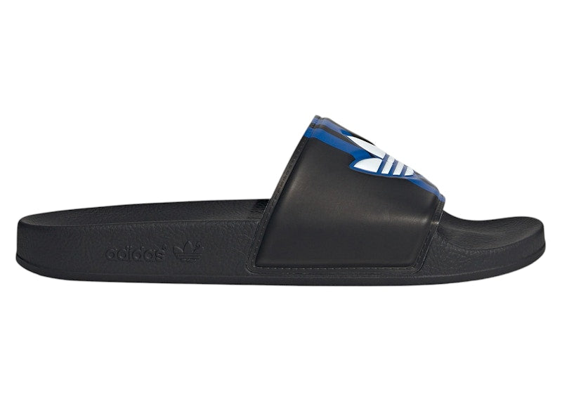 adidas Adilette Slides Core Black Blue Cloud White