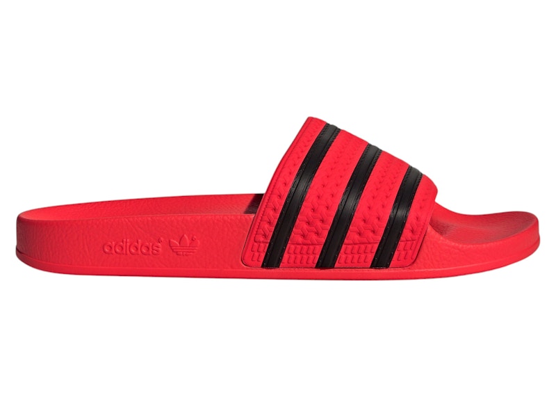 adidas Adilette Slides Lucid Red Core Black