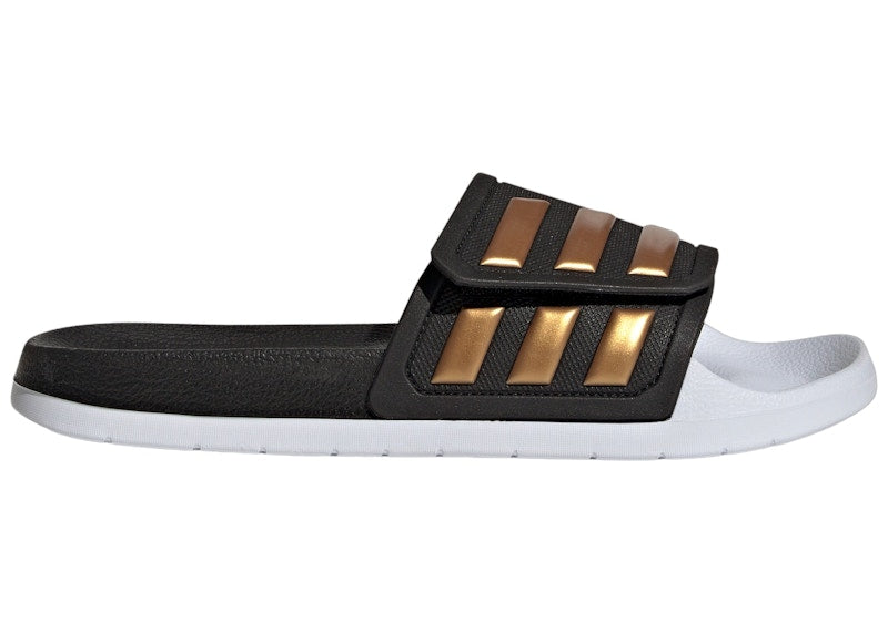 adidas Adilette TND Slides Core Black Tactile Gold Metallic Cloud White
