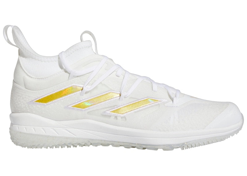 adidas Adizero Afterburner 9 NWV Turf Cloud White Gold Metallic