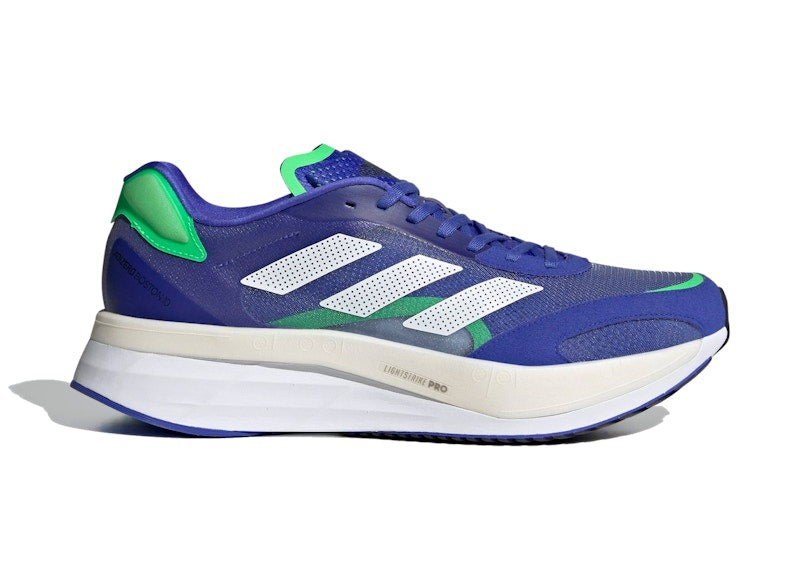 adidas Adizero Boston 10 Sonic Ink Screaming Green