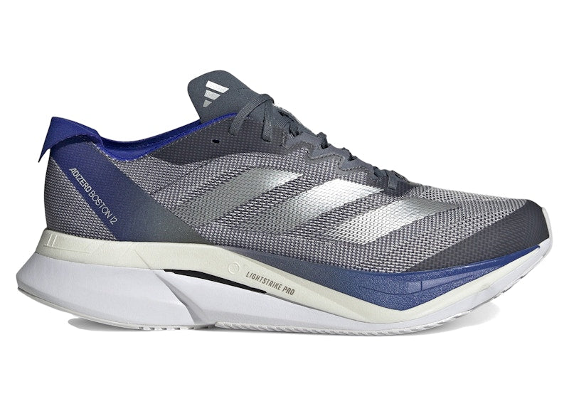 adidas Adizero Boston 12 Onix Matte Silver Lucid Blue