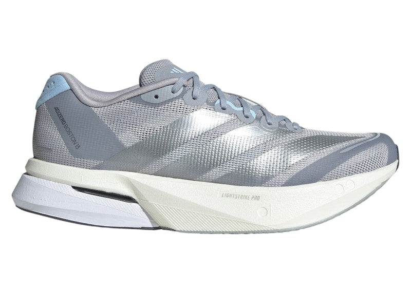 adidas Adizero Boston 13 Halo Silver Silver Metallic Glow Blue (Women's)