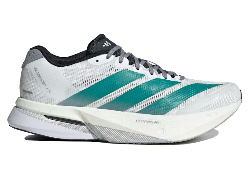 adidas Adizero Boston 13 White Pure Teal (Women's)
